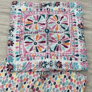 Pottery Barn Teen Colorful Floral Quilt